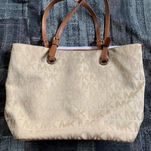 MICHAEL KORS Monogram Signature Canvas Tote